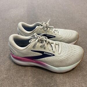 Brooks Ghost 16 Running Shoes Womens Size 8D Wide Gray Cushioned 1204071D175